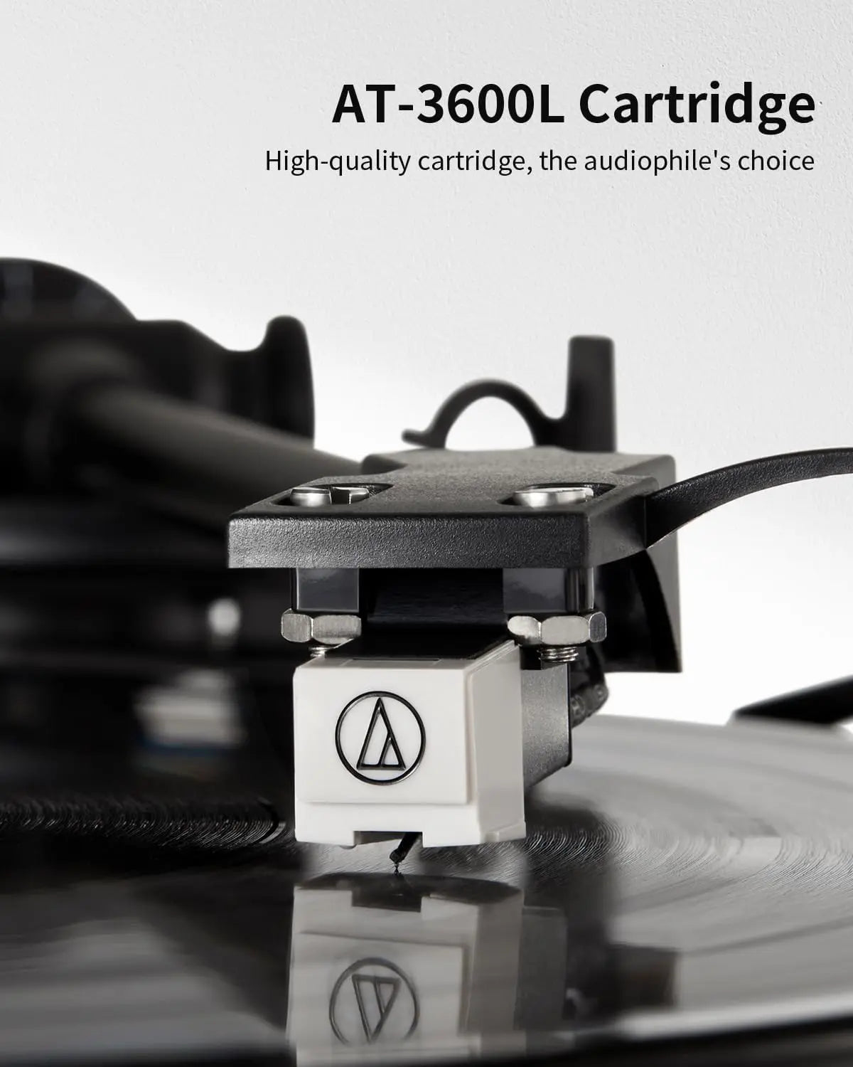 Angels Horn H002BT-BK - Bluetooth Turntable with Black Wood Finish