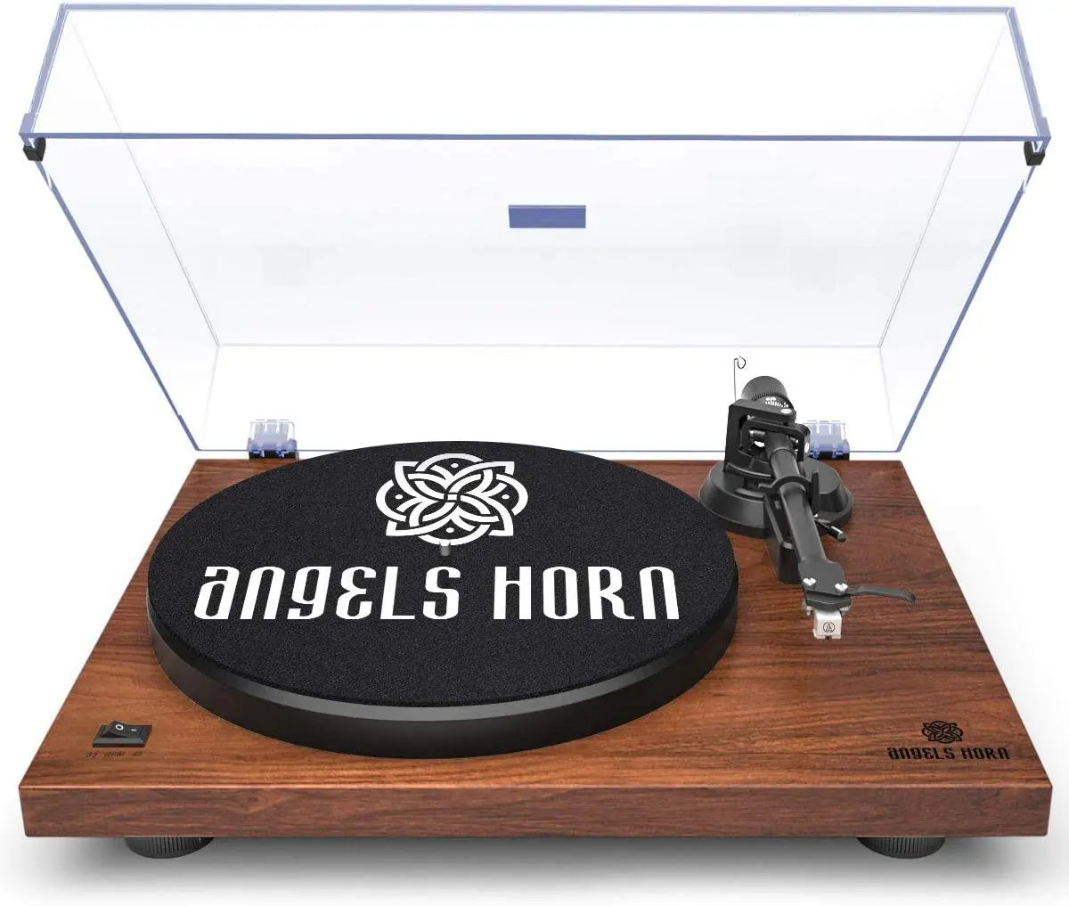 Angels Horn - H002BT-OR - Bluetooth Turntable with Wood Finish