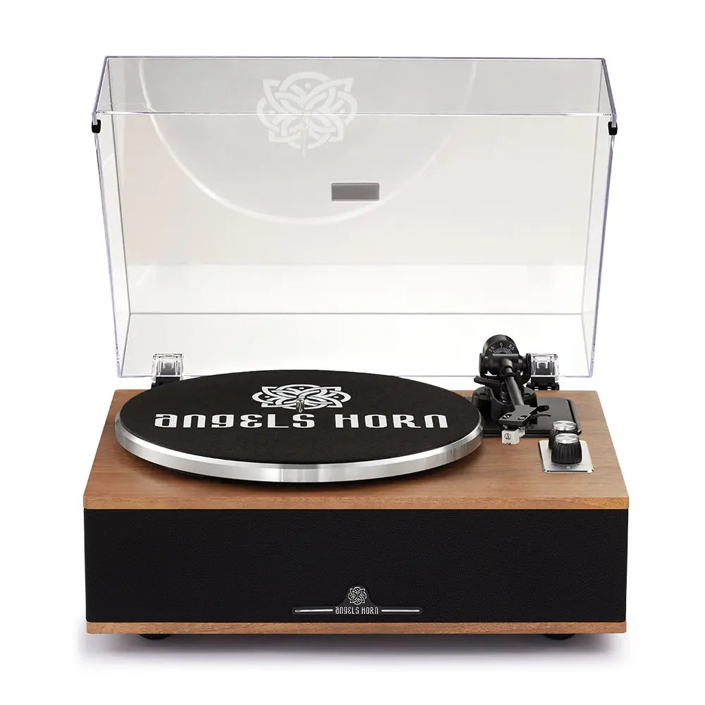 (POS IN STORE ONLY) Angels Horn H019 - All-In-One Bluetooth Turntable with Built-in Speakers