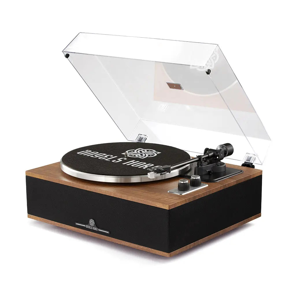 (POS IN STORE ONLY) Angels Horn H019 - All-In-One Bluetooth Turntable with Built-in Speakers